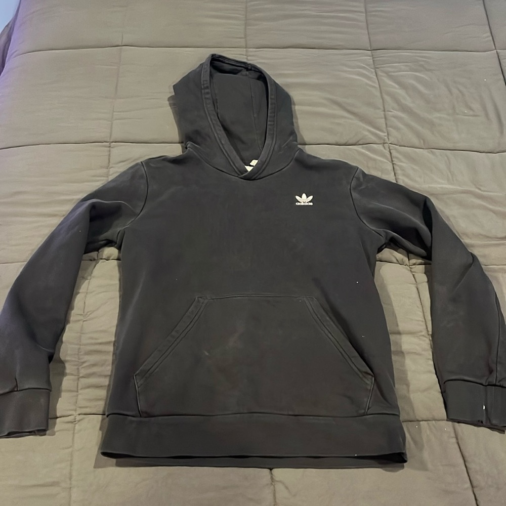 Adidas Boys’ Trefoil Essentials Hoodie Size YL in Black